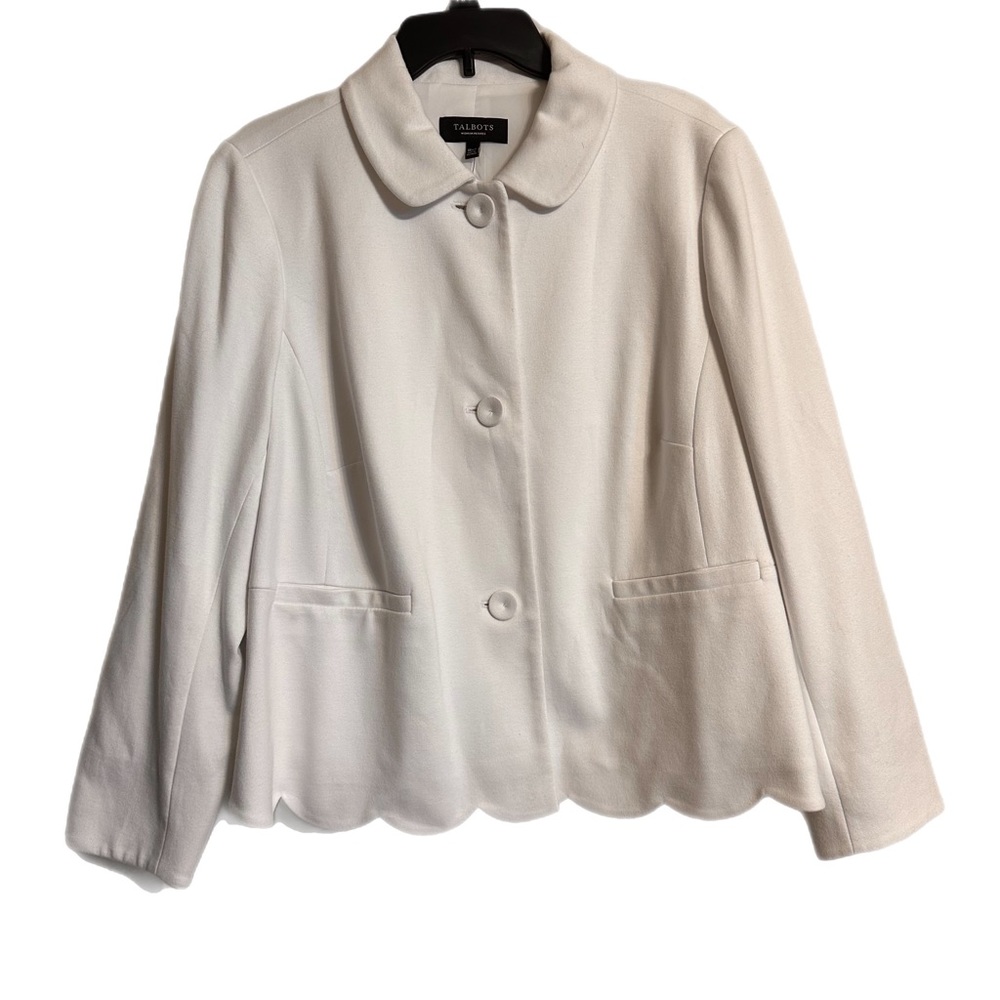 Talbots Women’s Plus Size Petite White Suit Jacket
